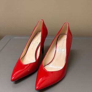 Jessica Simpson Vibrant Red Patent Heels